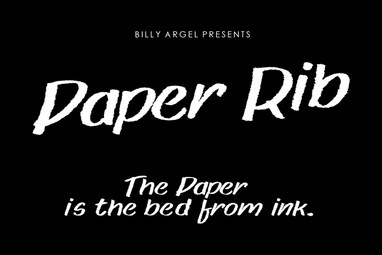 Paper rib Font