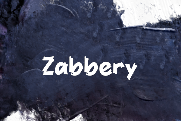 Preview of z  Zabbery Font