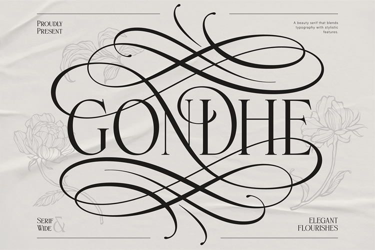 Preview of Gondhe Font