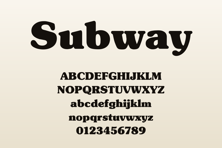 Preview of Subway Font