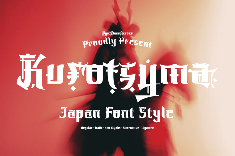 Preview of Kurotsyma - Japan Font