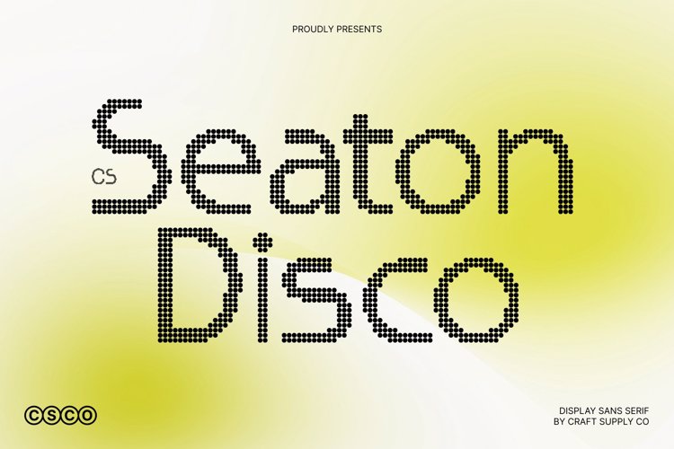 Preview of CS Seaton Disco Font