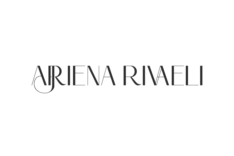 Preview of Ajriena Rivaeli Font