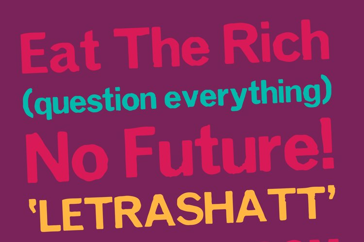 Preview of Letrashatt Font