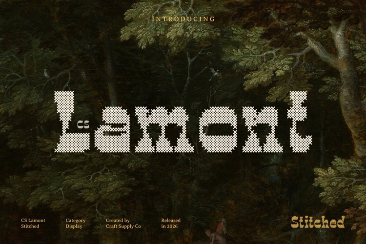 Preview of CS Lamont Stitched Font