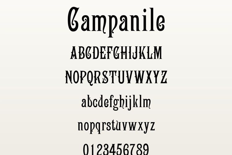 Preview of Campanile Font