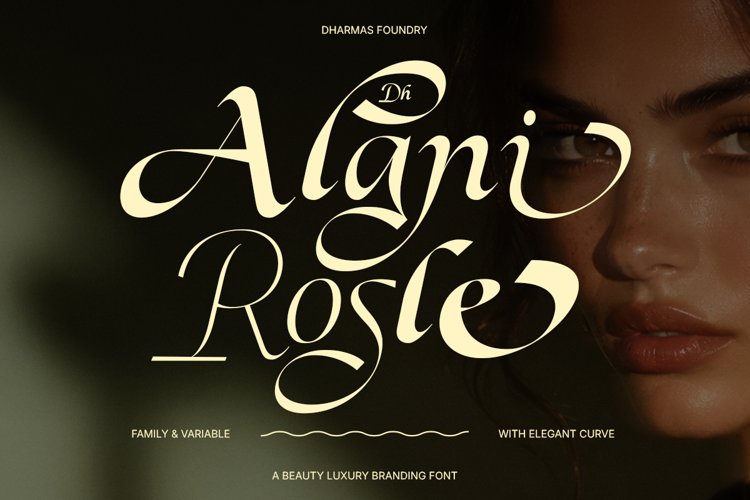 Preview of Dh Alani Rosle Ext Bd Slant Font