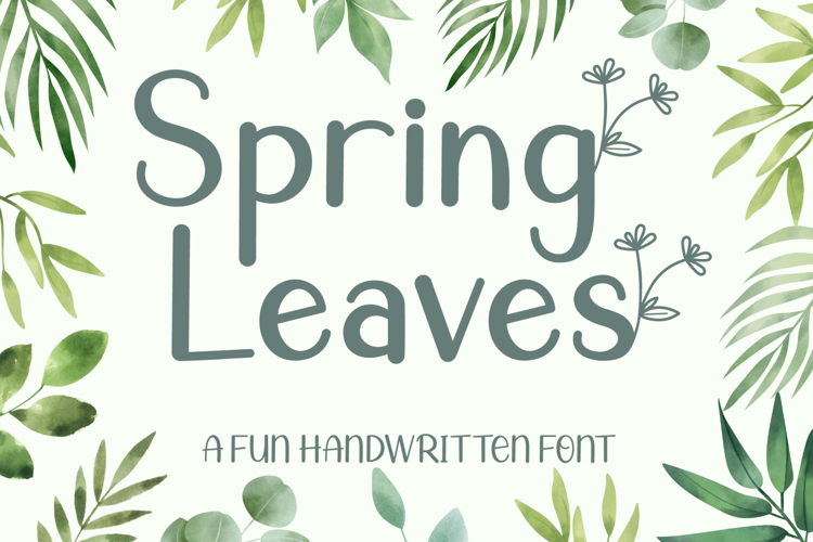 Preview of Spring Leaves Font