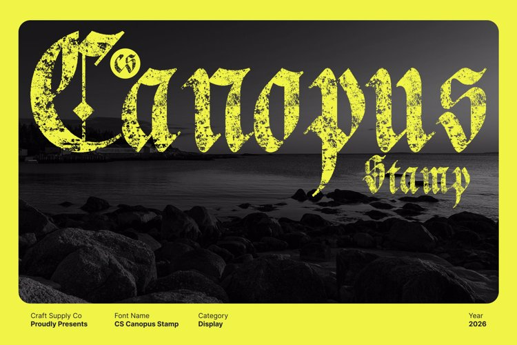 Preview of CS Canopus Stamp Font