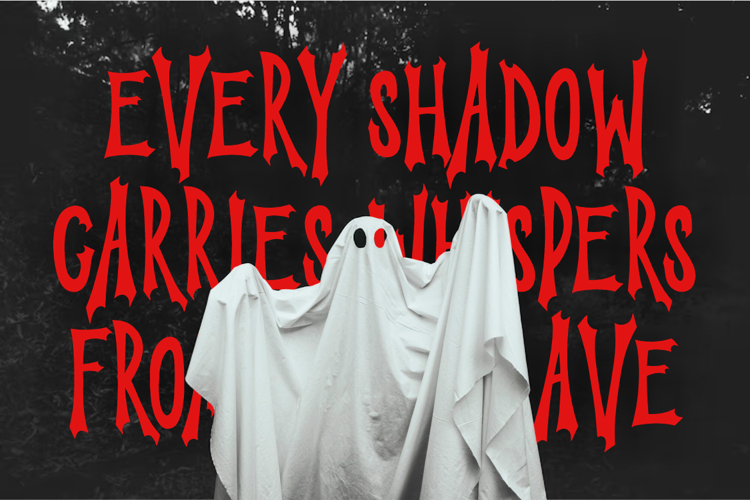 Preview of Mooneth Ghost Font