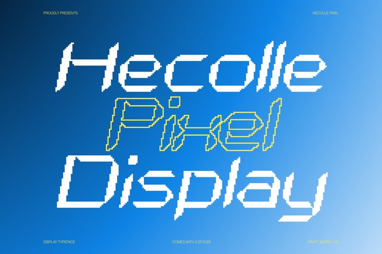 Preview of Hecolle Pixel Font