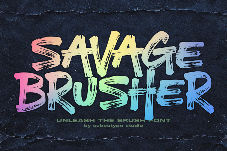 Preview of Savage Brusher Font