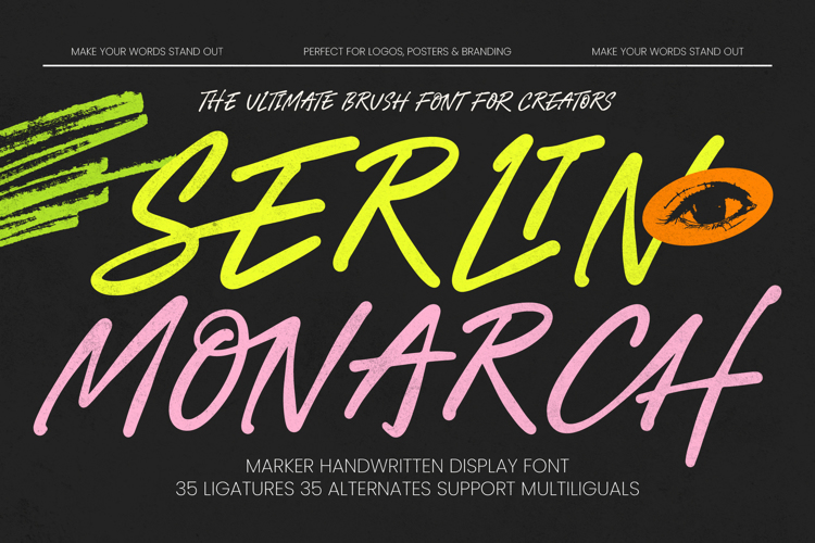 Preview of Serlin Monarch Font