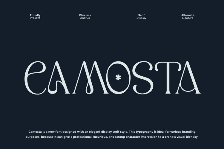 Preview of CAMOSTA Font