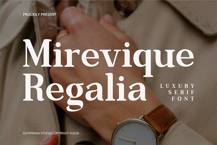 Preview of Mirevique Regalia Font