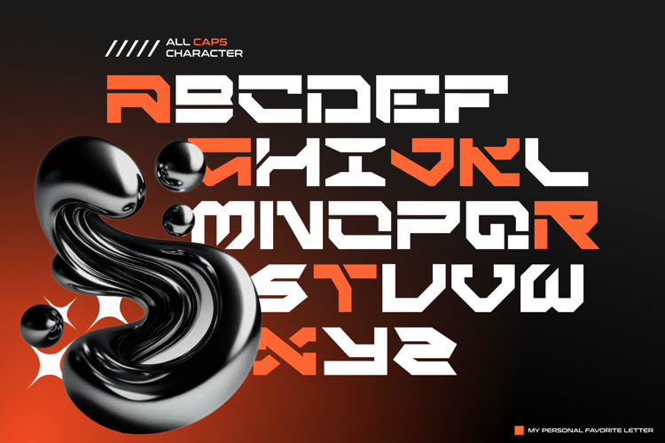 Preview of KRAGX Font