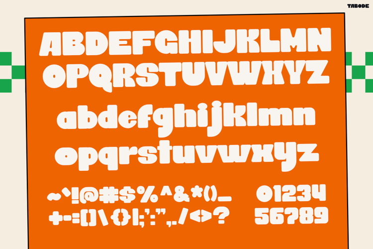 Preview of Tabode Font