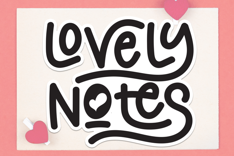 Preview of Lovely Notes Font
