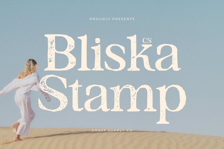 Preview of CS Bliska Stamp Font