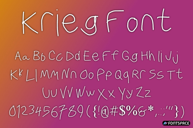 Preview of Krieg Font