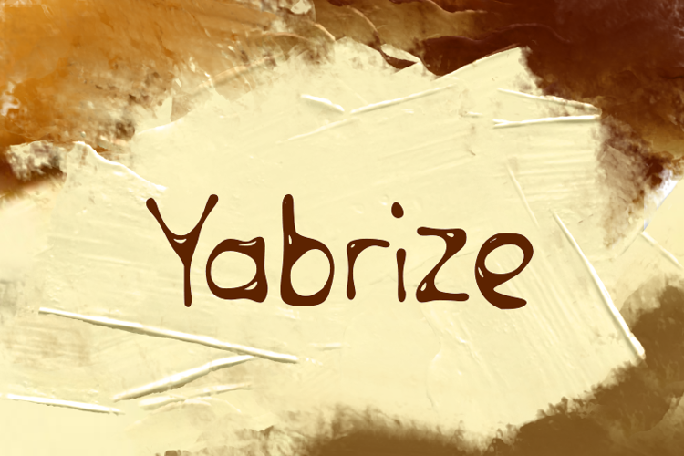 Preview of y  Yabrize Font