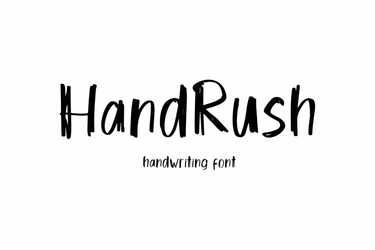 Preview of Hand Rush Font