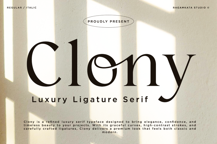 Preview of Clony Font