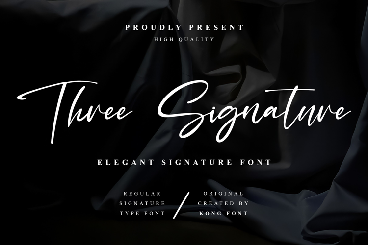Three Signature Font