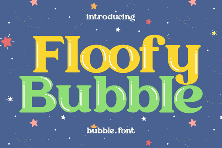 Preview of Floofy Bubble Font