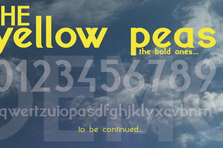 yellow peas  Font