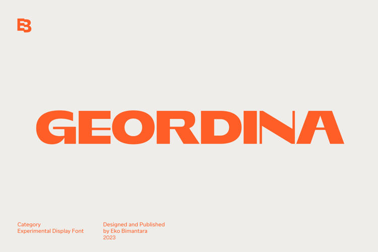 Preview of GEORDINA Font