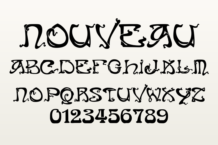 Preview of Art Nouveau Caps Font