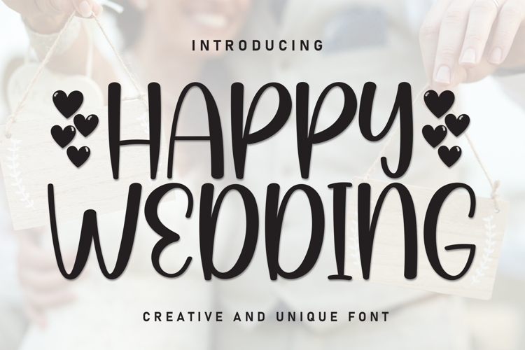 Preview of Happy Wedding Font