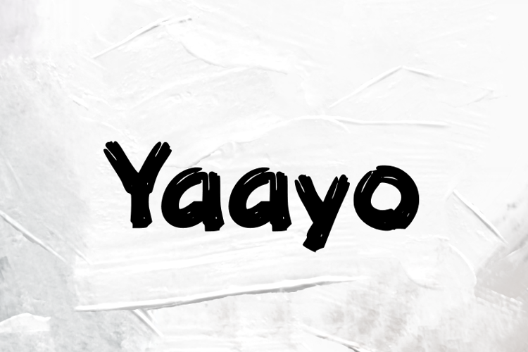Preview of y Yaayo Font