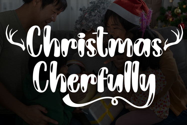 Preview of Christmas Cherfully Font