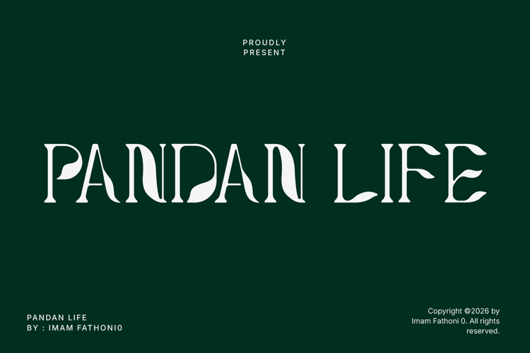 Preview of Pandan Life Font