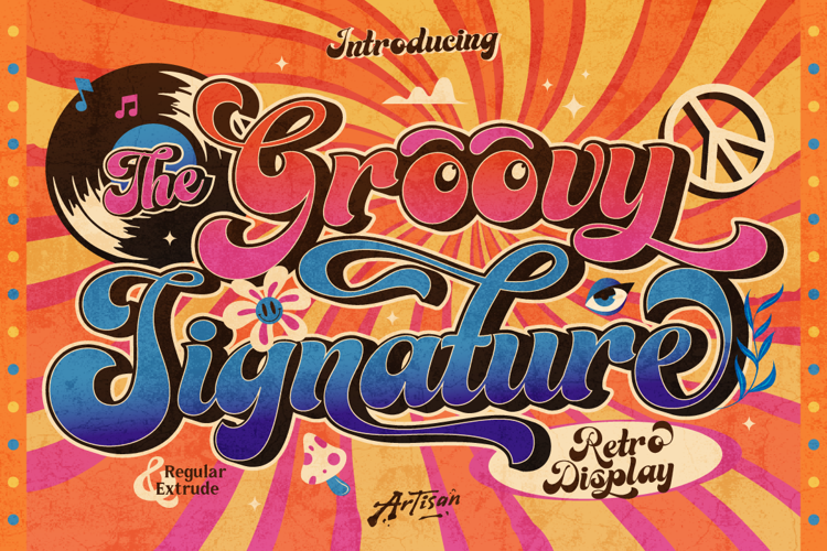 Preview of Groovy Signature Font