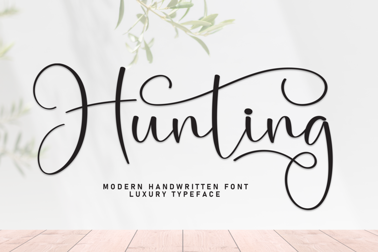 Preview of Hunting Font