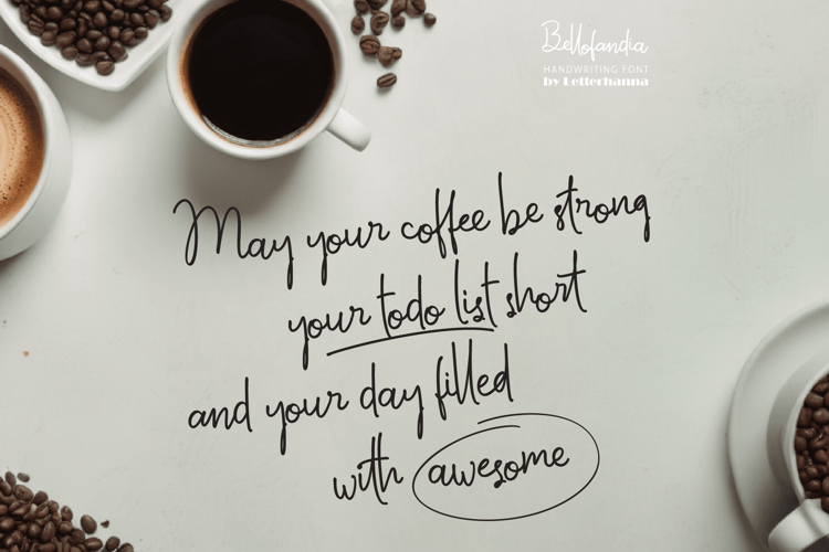 Preview of Bellofandia Font