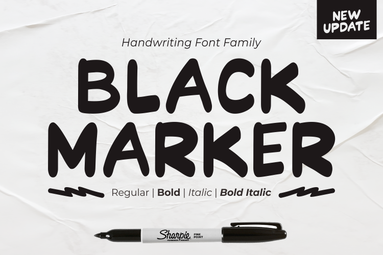 Black Marker Font