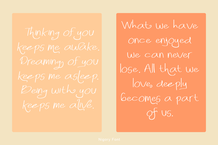 Preview of Nigory Font