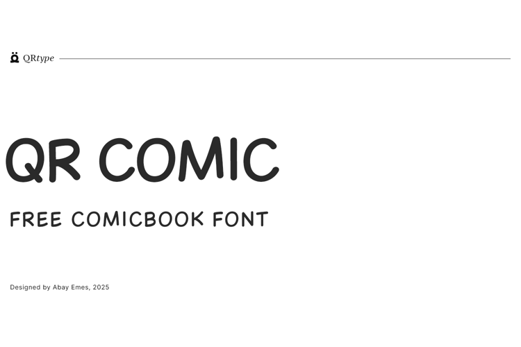 Preview of QR Comic Beta Font