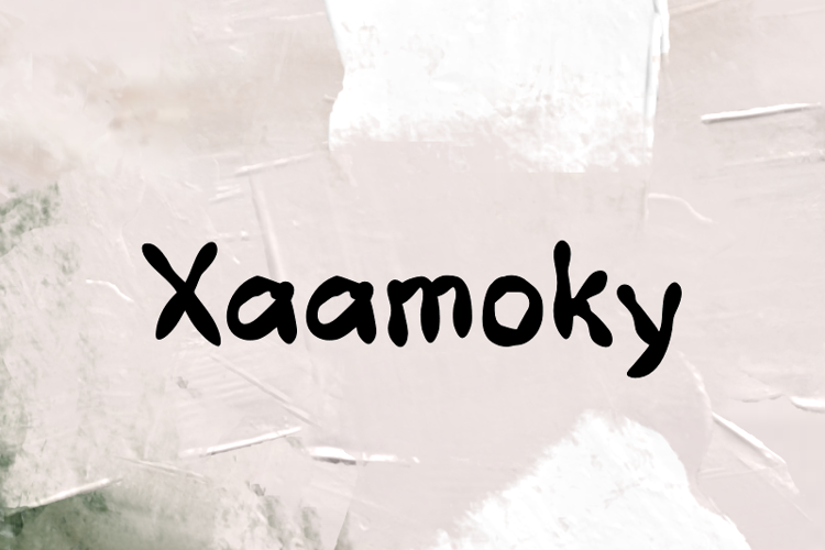 Preview of x  Xaamoky Font