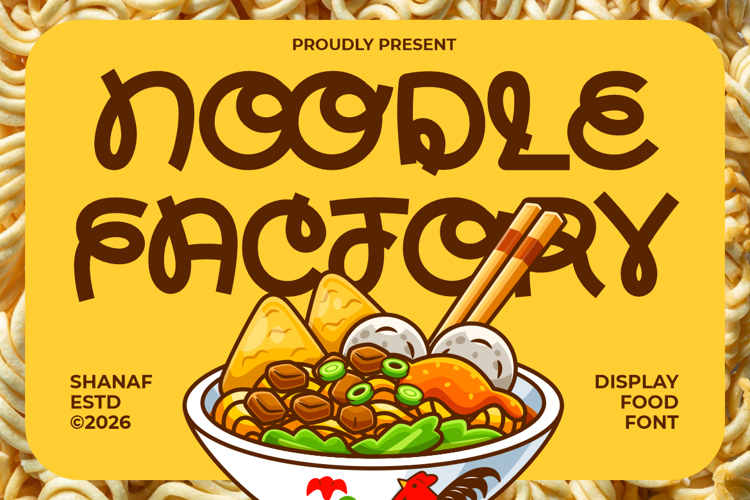 Preview of Noodle Factory Font