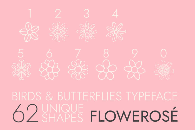 Preview of Flowerose Font