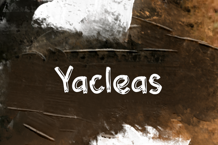 Preview of y  Yacleas Font