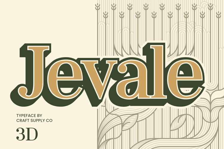 Jevale 3D Font
