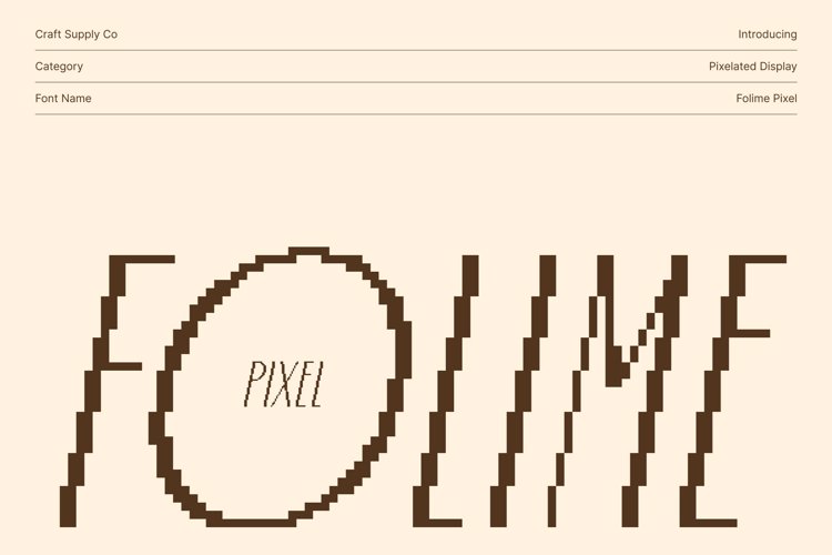 Preview of Folime Pixel Font
