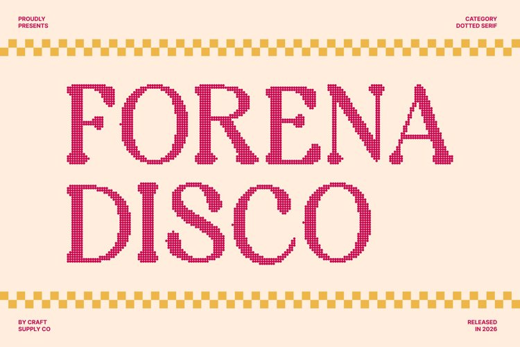 Preview of Forena Disco Font