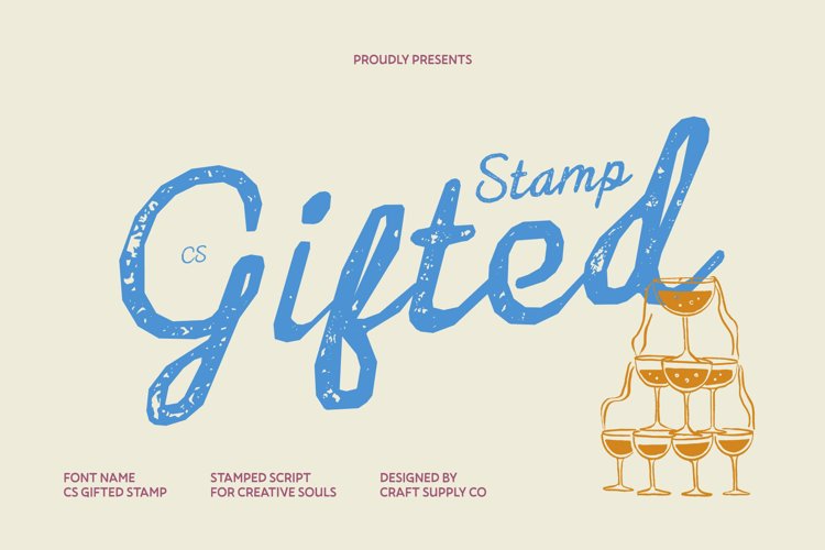 Preview of CS Gifted Stamp Font